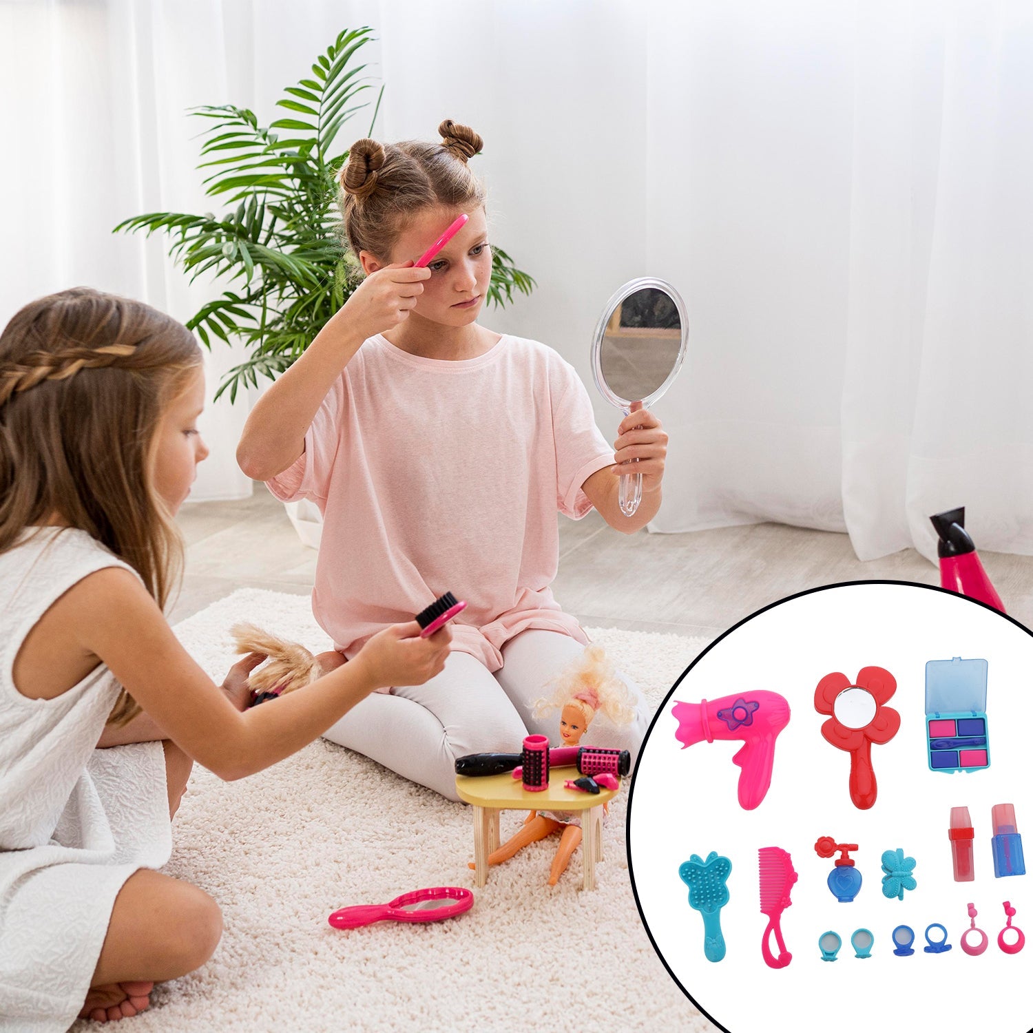 8096 Beauty Toy Set, Girls Makeup Kit Pretend & Play Beauty Salon Makeup Kit with a Beauty Suitcase DeoDap 8096 Beauty Toy Set, Girls Makeup Kit Pretend & Play Beauty Salon Makeup Kit with a Beauty Suitcase DeoDap
